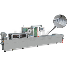 china automatic plastic drawing film vacuum bottle yogurt cup heat filling cutting and sealing packaging machine manufacturers